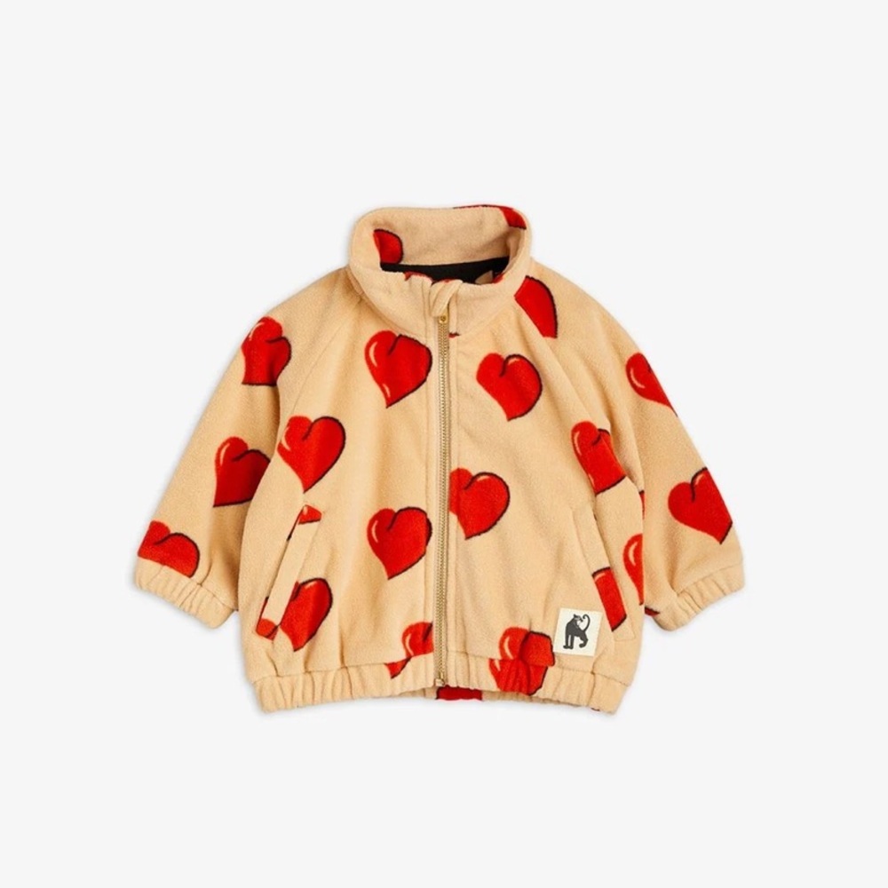 MINI RODINI HEARTS FLEECE ZIP UP SWEATER AND JOGGERS size 5-7Y